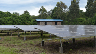 Solar array at a community building